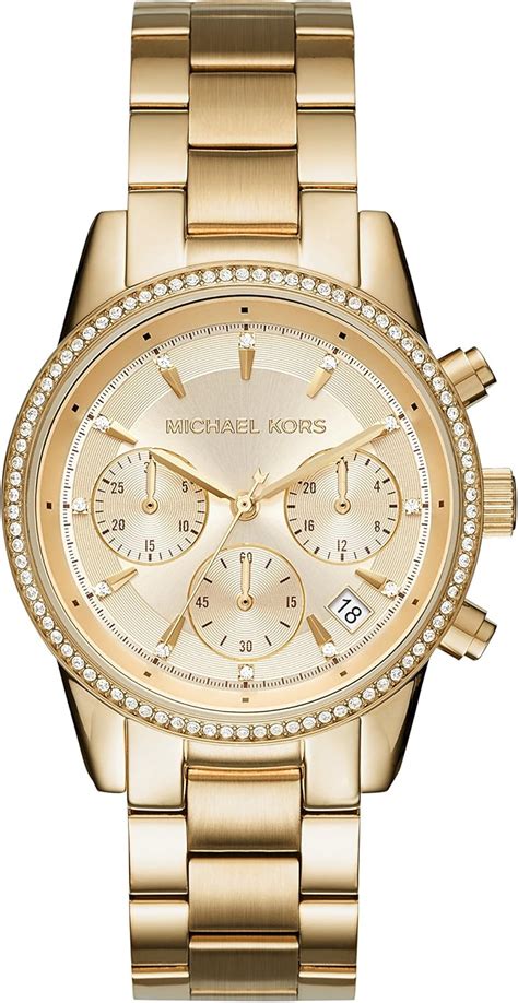 michael kors damenuhren gold|Michael Kors leather watches.